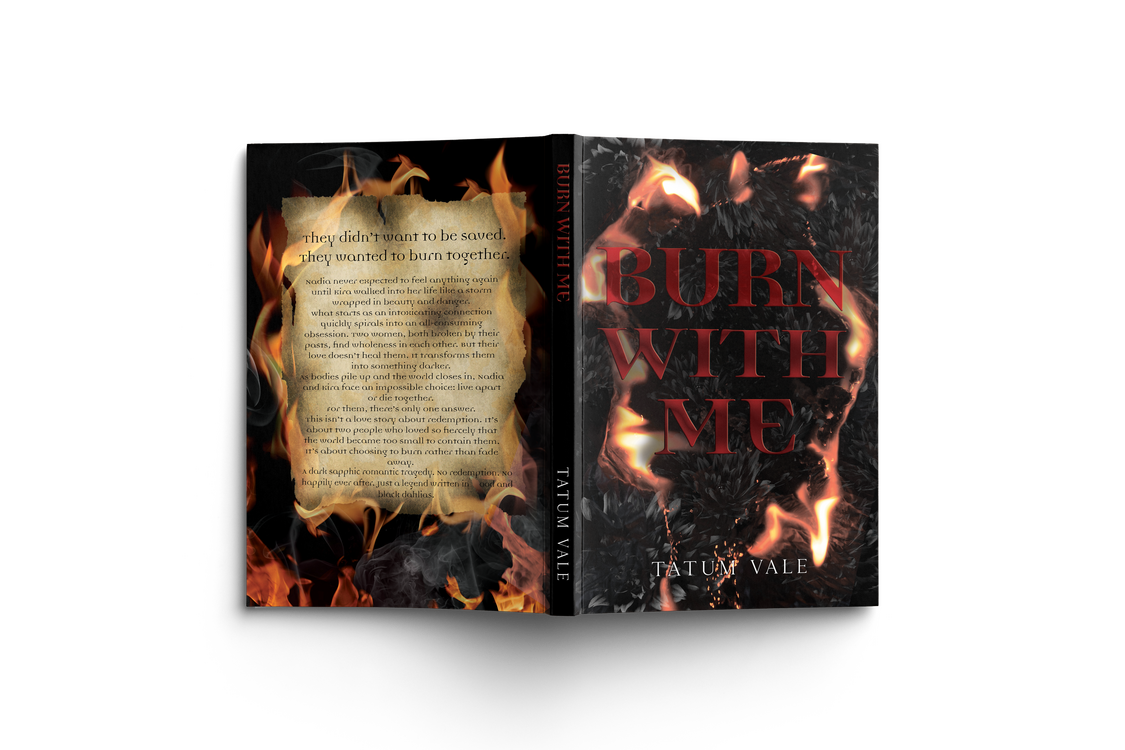 Burn With Me | Tatum Vale | Sapphic Romantic Tragedy Bookcover Burn With Me | Tatum Vale | Sapphic Romantic Tragedy Bookcover